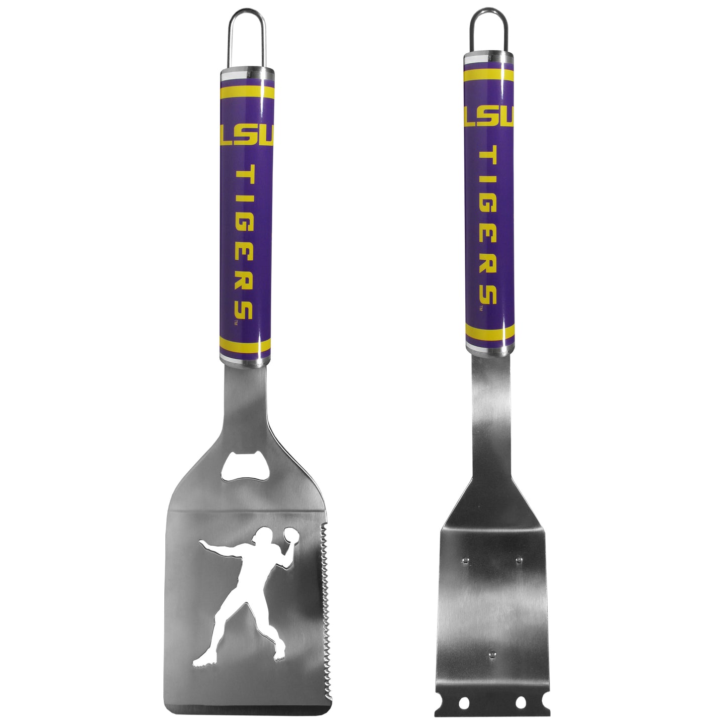 LSU Tigers Logo Grill Brush/Scraper and Spatula