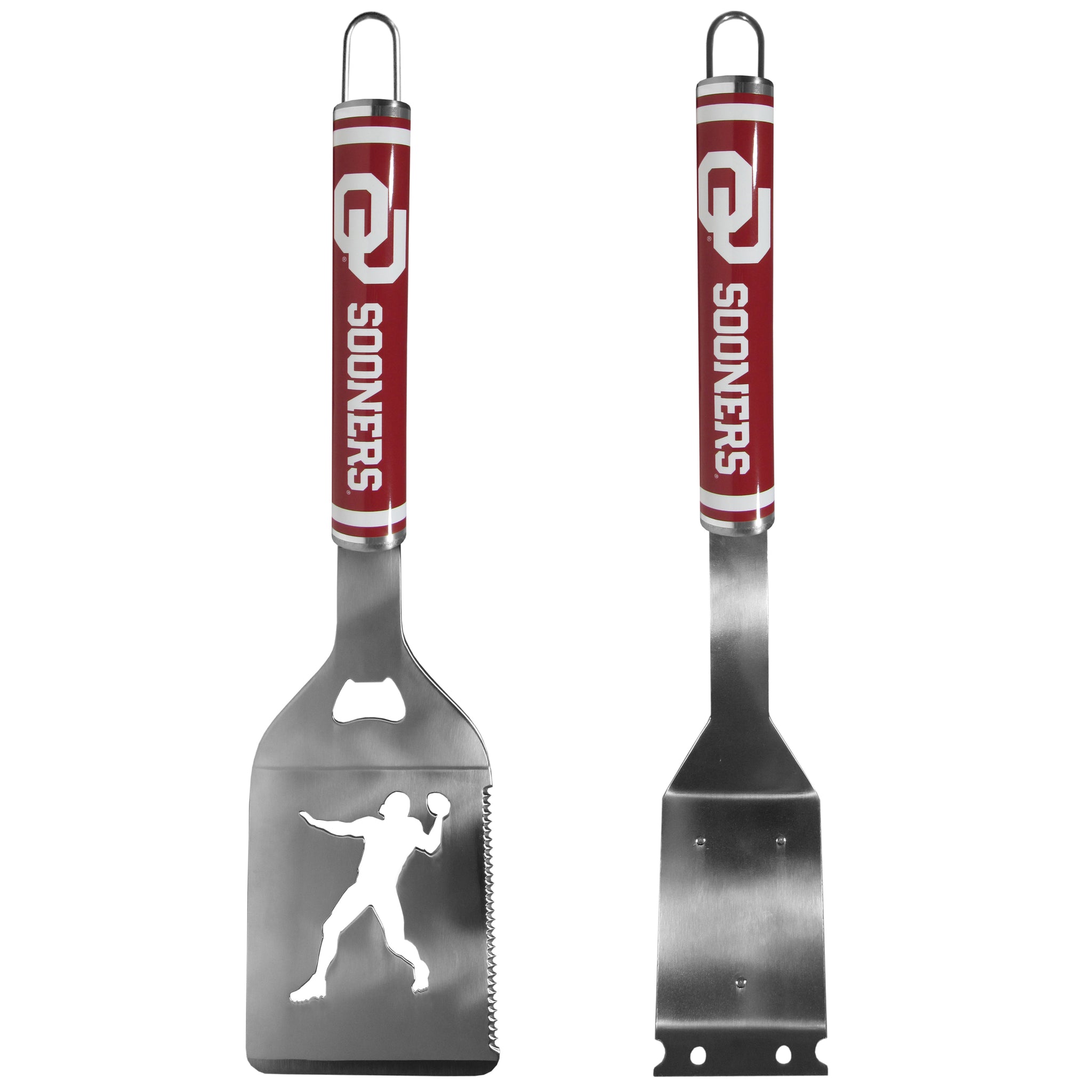 Oklahoma Sooners Logo Grill Brush/Scraper and Spatula