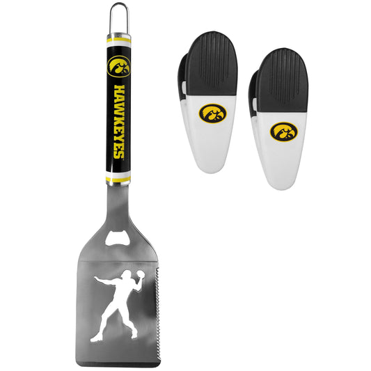Iowa Hawkeyes Steel Logo Spatula w/Chip Clips - Iowa Hawkeyes - Flyclothing LLC