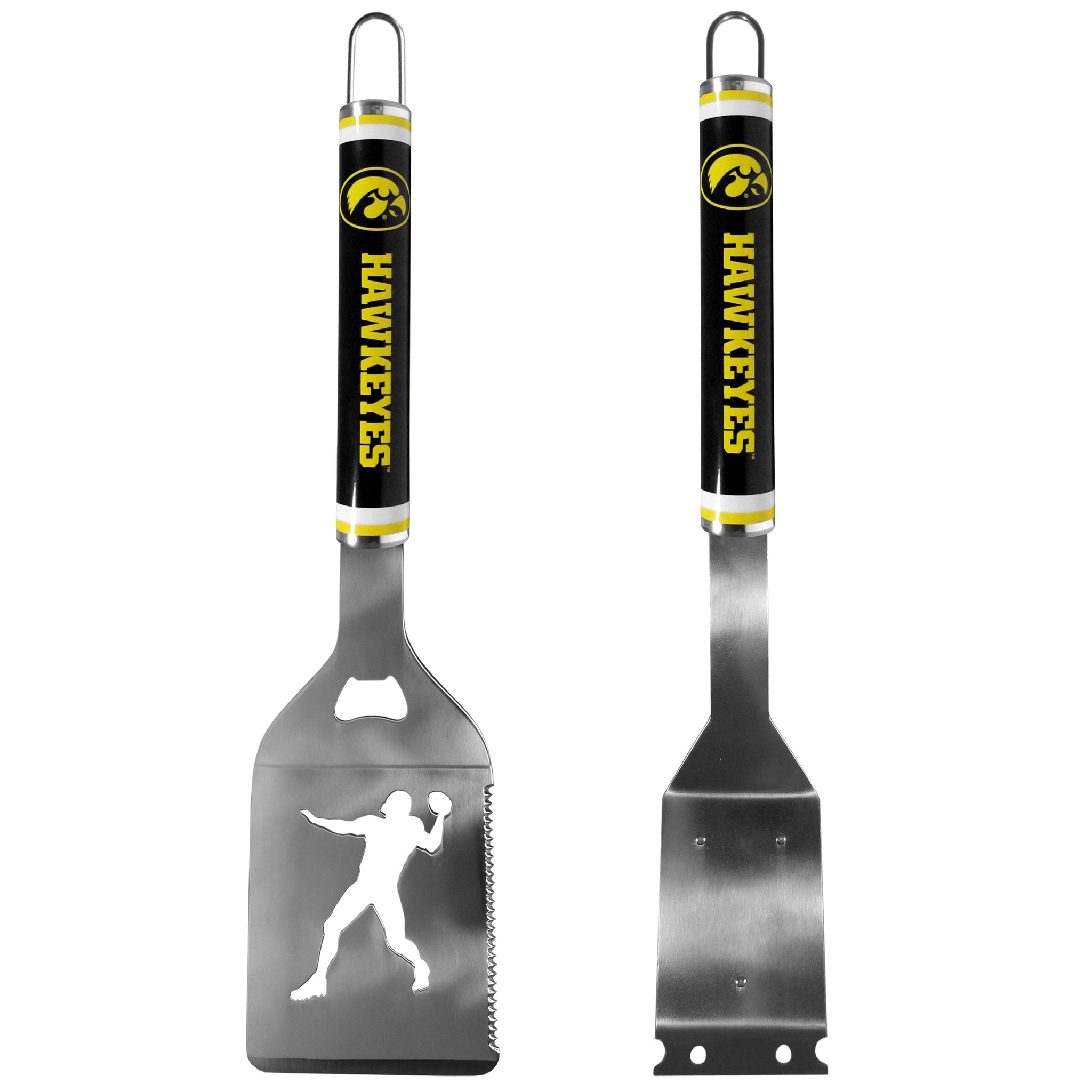 Iowa Hawkeyes Logo Grill Brush/Scraper and Spatula
