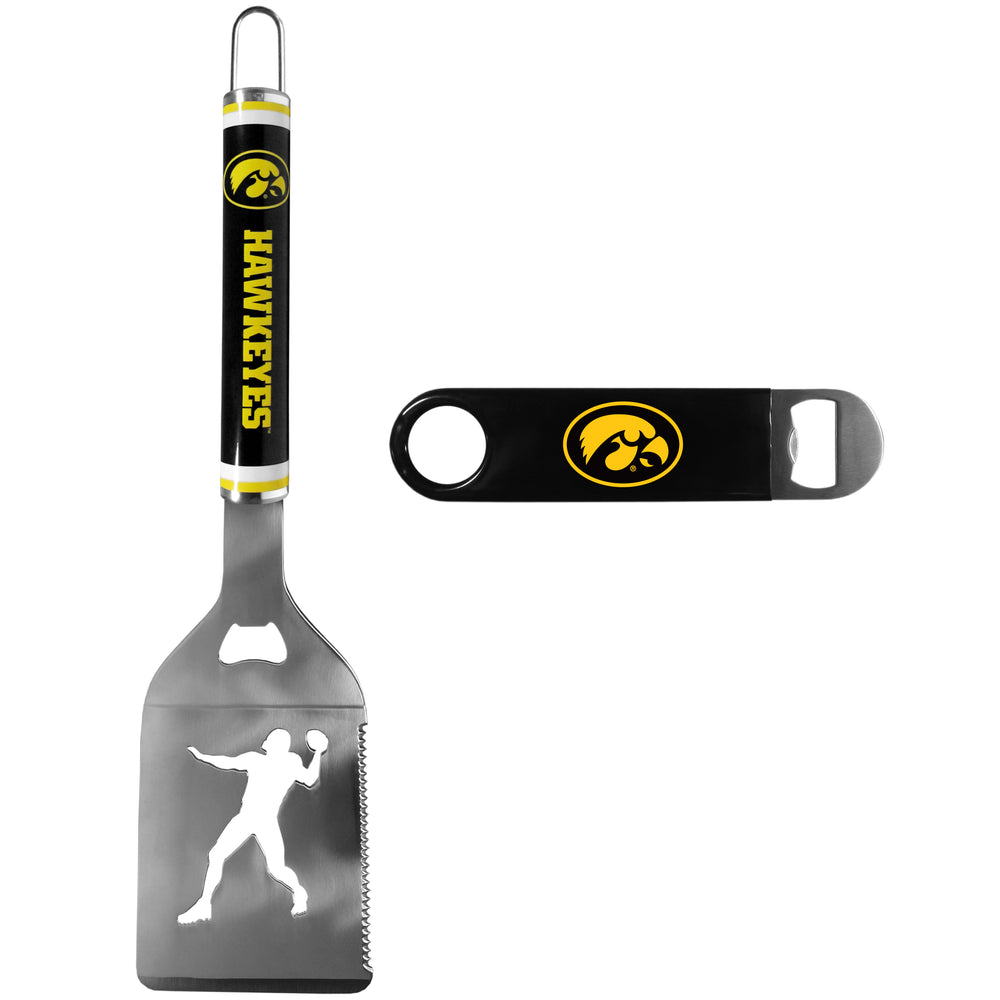 Iowa Hawkeyes Steel Logo Spatula w/Bottle Opener - Iowa Hawkeyes