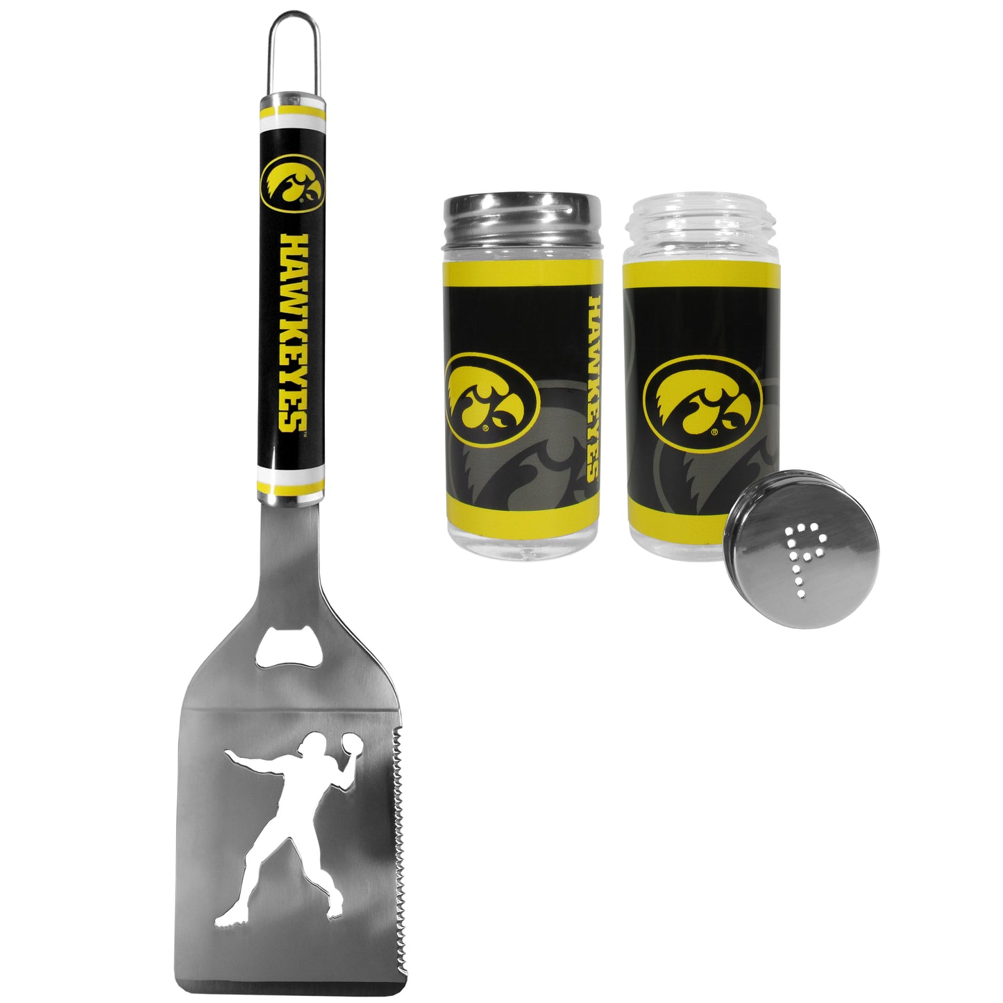 Iowa Hawkeyes Steel Logo Spatula w/Shakers