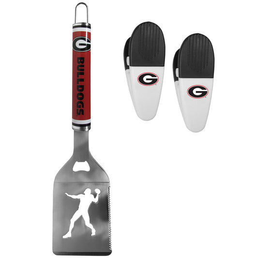 Georgia Bulldogs Steel Logo Spatula w/Chip Clips - Georgia Bulldogs - Flyclothing LLC