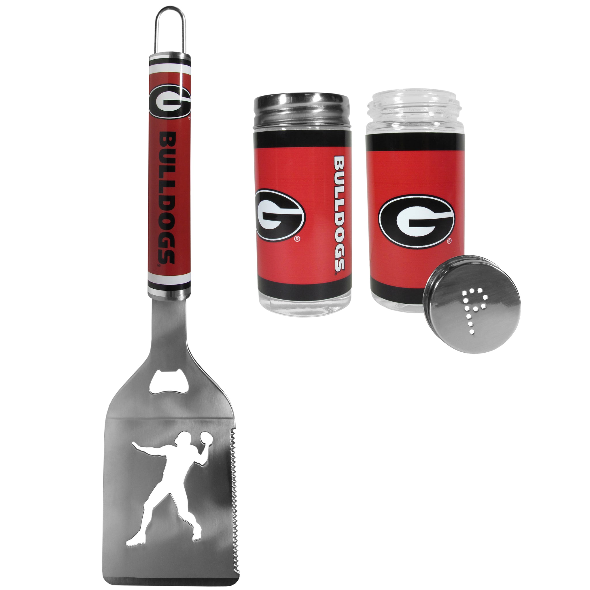 Georgia Bulldogs Steel Logo Spatula w/Shakers