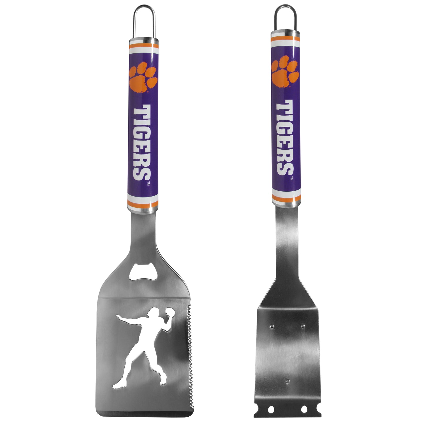 Clemson Tigers Logo Grill Brush/Scraper and Spatula