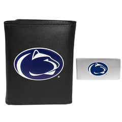 Penn St. Nittany Lions Leather Tri-fold Wallet & Money Clip - Penn St. Nittany Lions