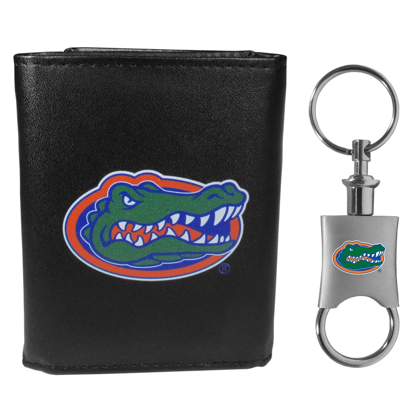 Florida Gators Leather Tri-fold Wallet & Valet Key Chain - Florida Gators - Flyclothing LLC