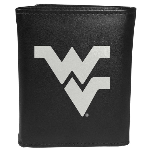 W. Virginia Mountaineers Leather Tri-fold Wallet Large Logo - W. Virginia Mountaineers - Flyclothing LLC