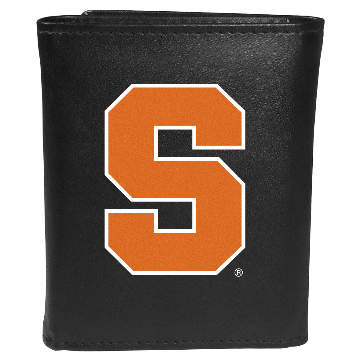 Syracuse Orange Leather Tri-fold Wallet, Large Logo
