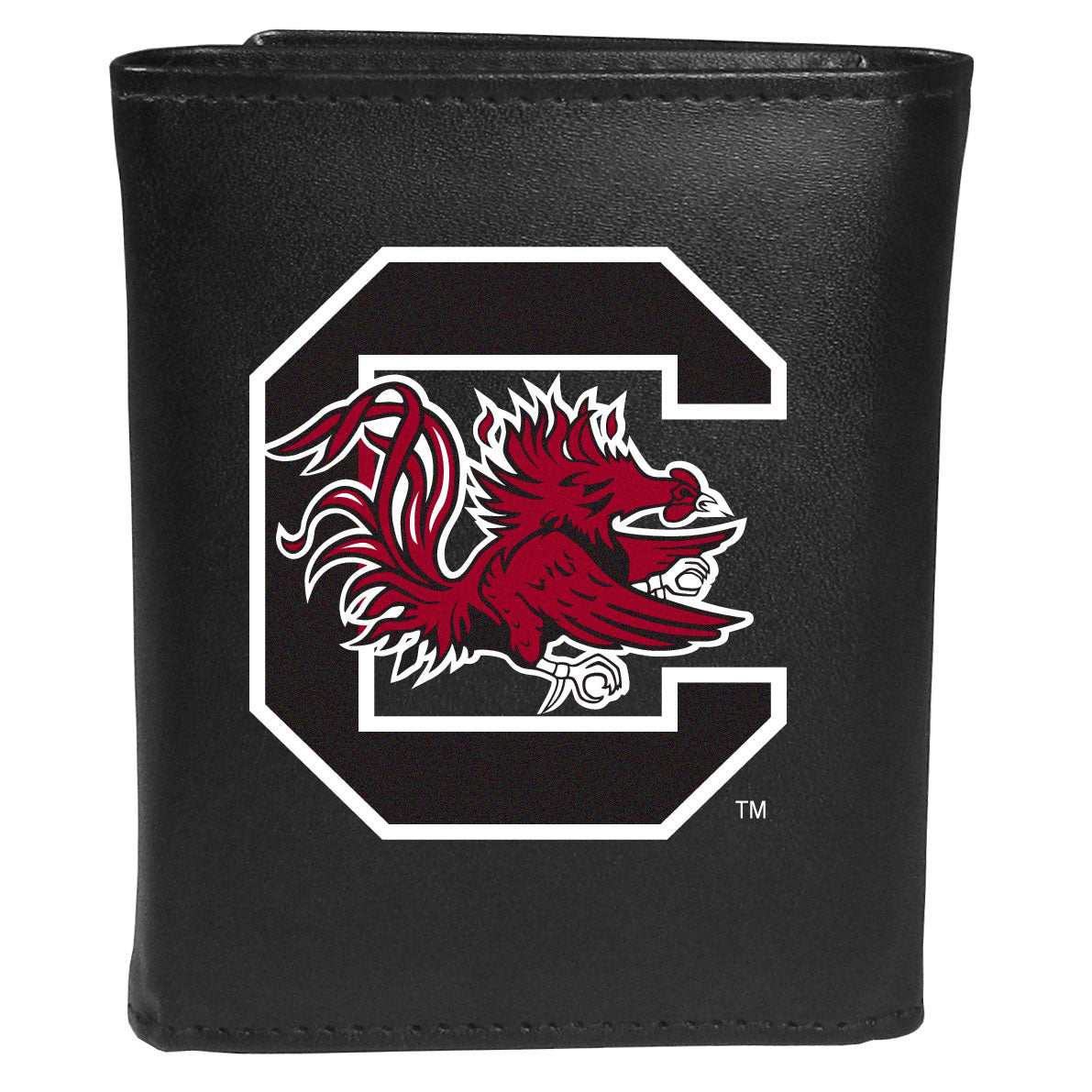 S. Carolina Gamecocks Leather Tri-fold Wallet, Large Logo
