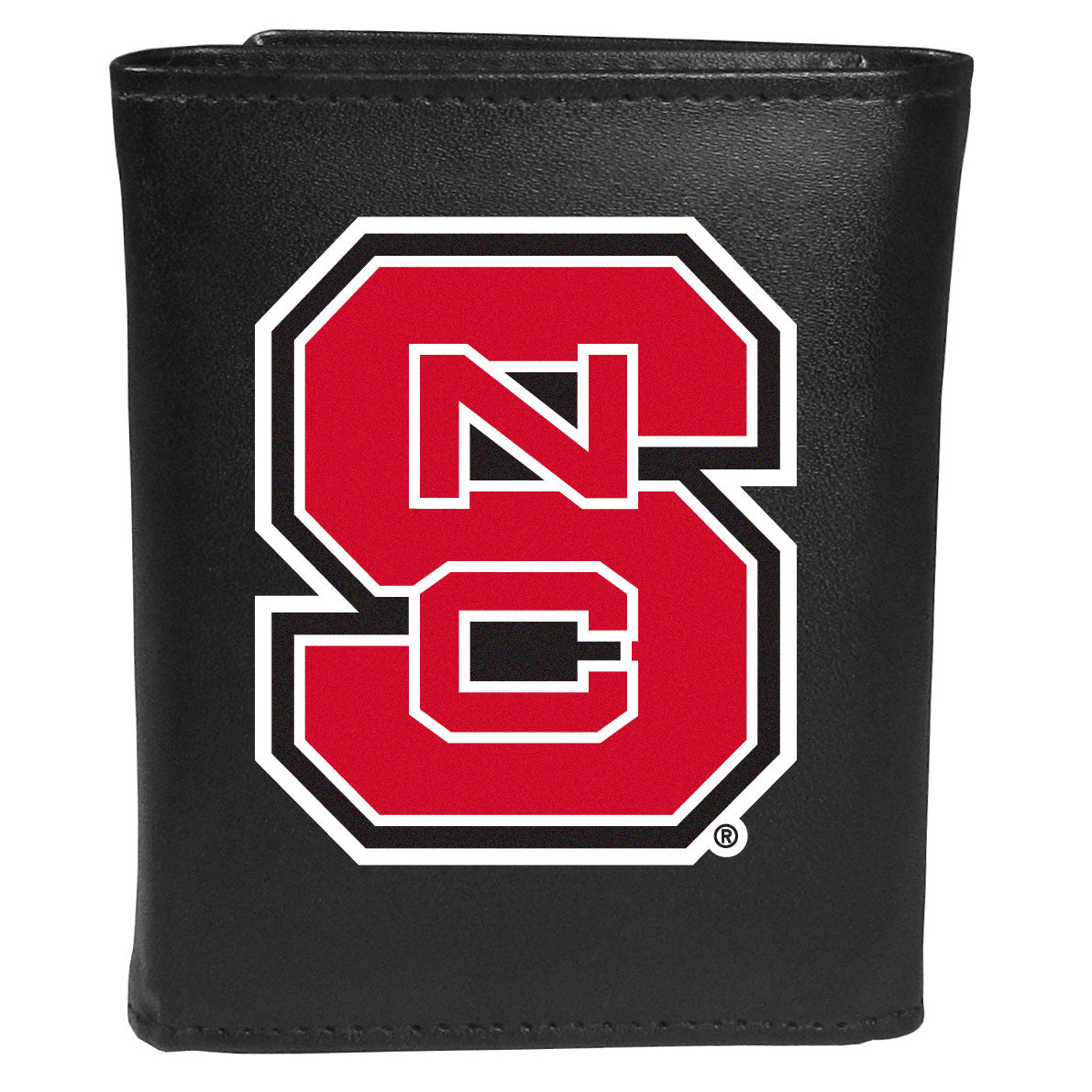 N. Carolina St. Wolfpack Leather Tri-fold Wallet, Large Logo