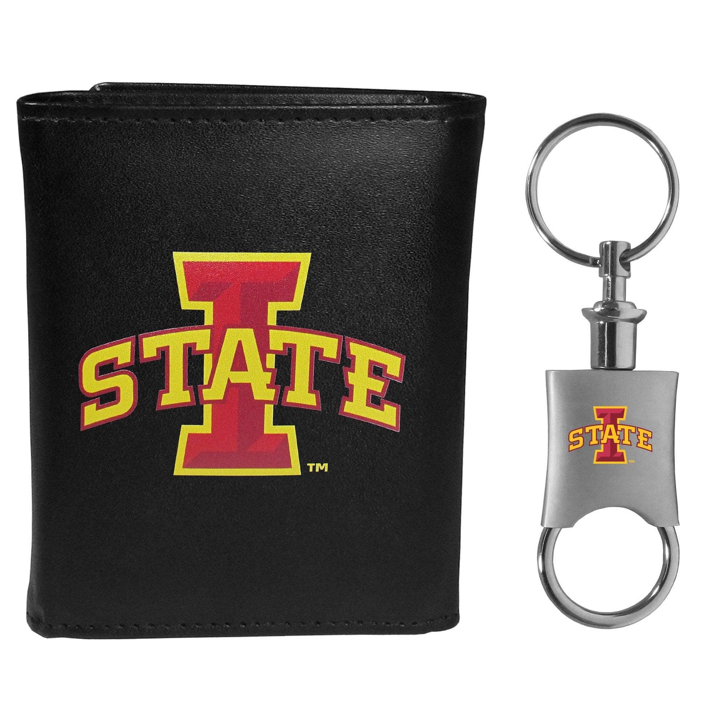 Iowa St. Cyclones Leather Tri-fold Wallet & Valet Key Chain - Iowa St. Cyclones - Flyclothing LLC
