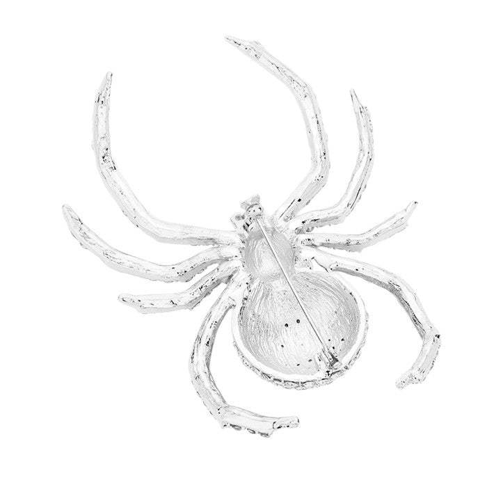 Crystal Embellished Spider Brooch - Madeline Love - Flyclothing LLC