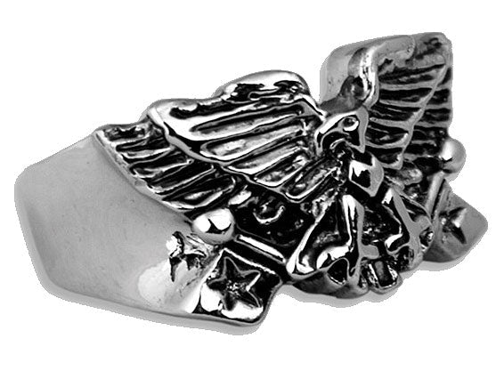 Silver Star Chrome Eagle Ring - Anonymous - Flyclothing LLC