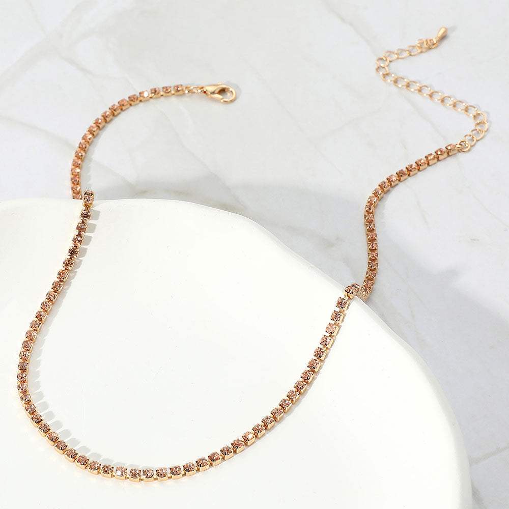 Rhinestone Pave Choker Necklace - Madeline Love - Flyclothing LLC