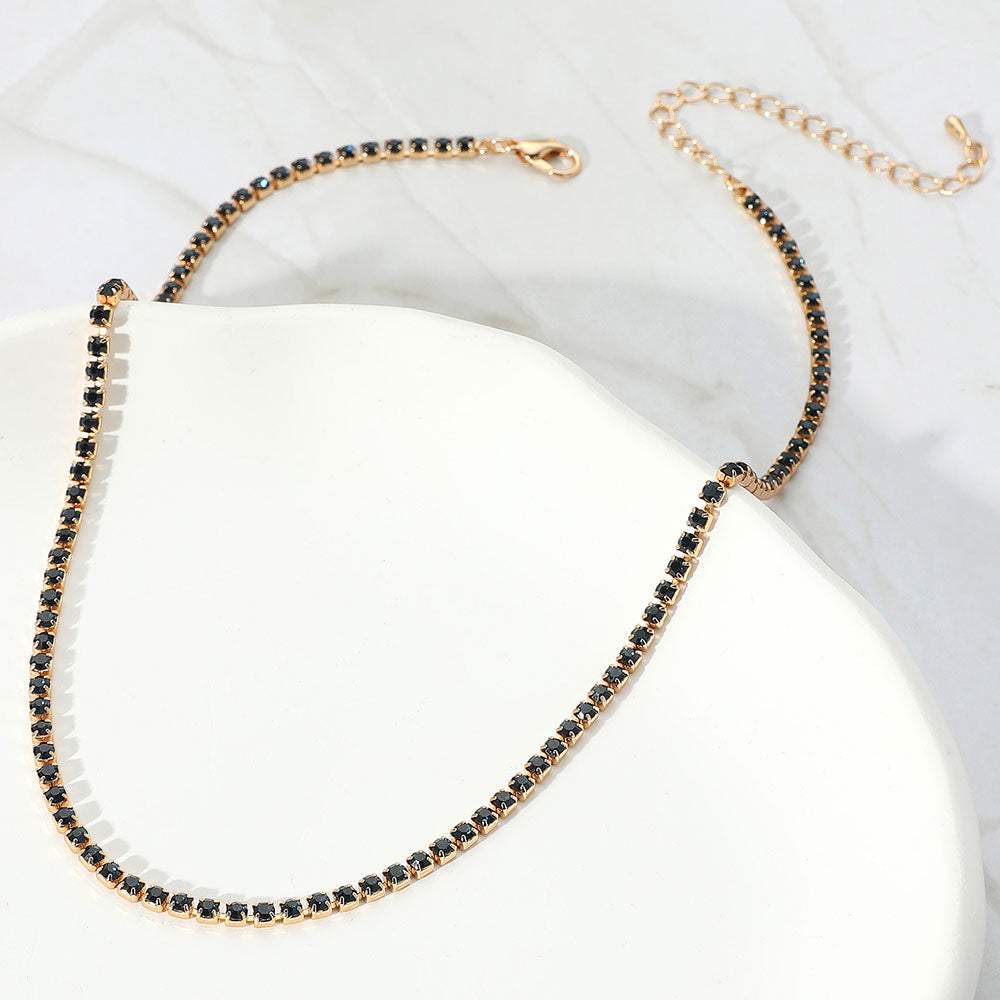 Rhinestone Pave Choker Necklace - Madeline Love - Flyclothing LLC