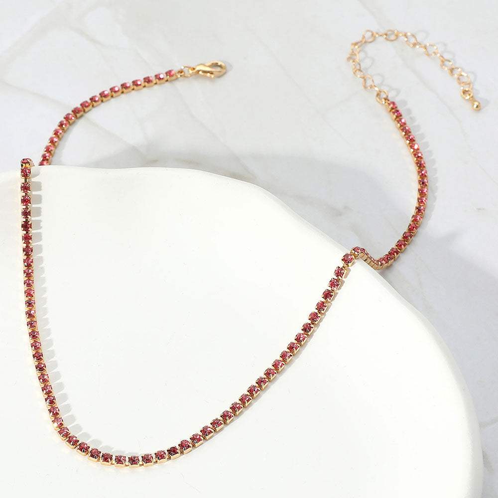 Rhinestone Pave Choker Necklace - Madeline Love - Flyclothing LLC