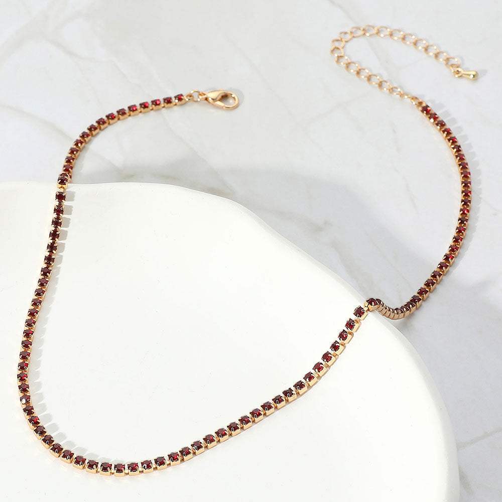 Rhinestone Pave Choker Necklace - Madeline Love - Flyclothing LLC