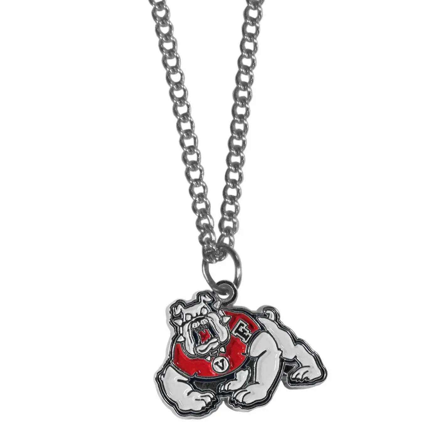 Fresno St. Bulldogs Chain Necklace with Small Charm - Fresno St. Bulldogs - Flyclothing LLC
