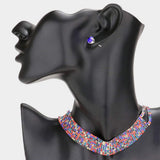 Rhinestone Pave Choker Necklace - Madeline Love - Flyclothing LLC