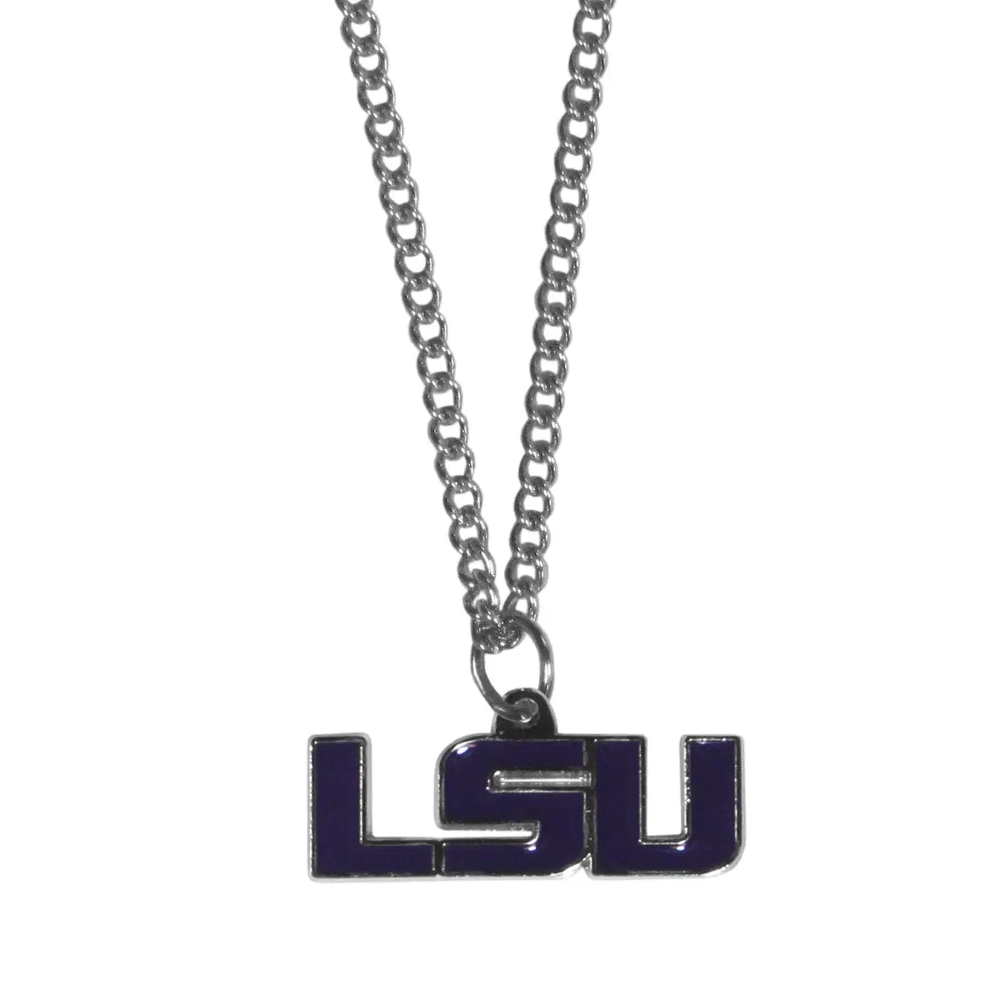 LSU Tigers Chain Necklace with Small Charm - LSU Tigers - Flyclothing LLC