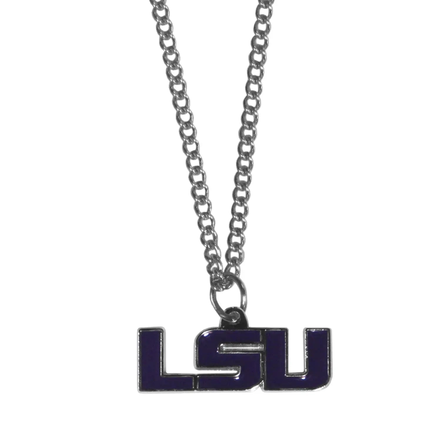 LSU Tigers Chain Necklace with Small Charm - LSU Tigers - Flyclothing LLC