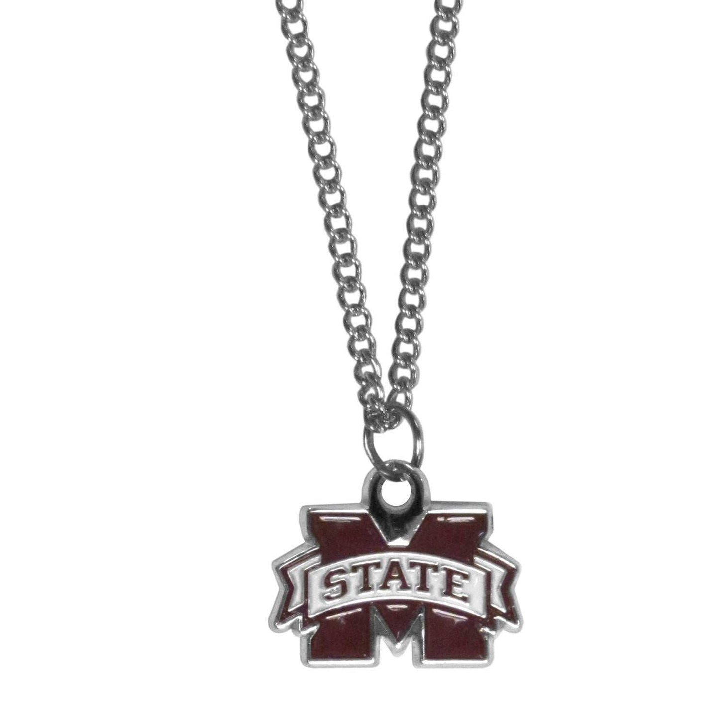 Mississippi St. Bulldogs Chain Necklace with Small Charm - Mississippi St. Bulldogs - Flyclothing LLC