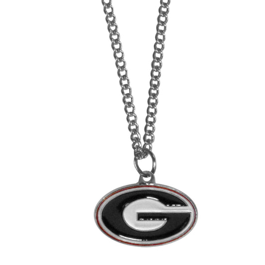 Georgia Bulldogs Chain Necklace with Small Charm - Georgia Bulldogs - Flyclothing LLC