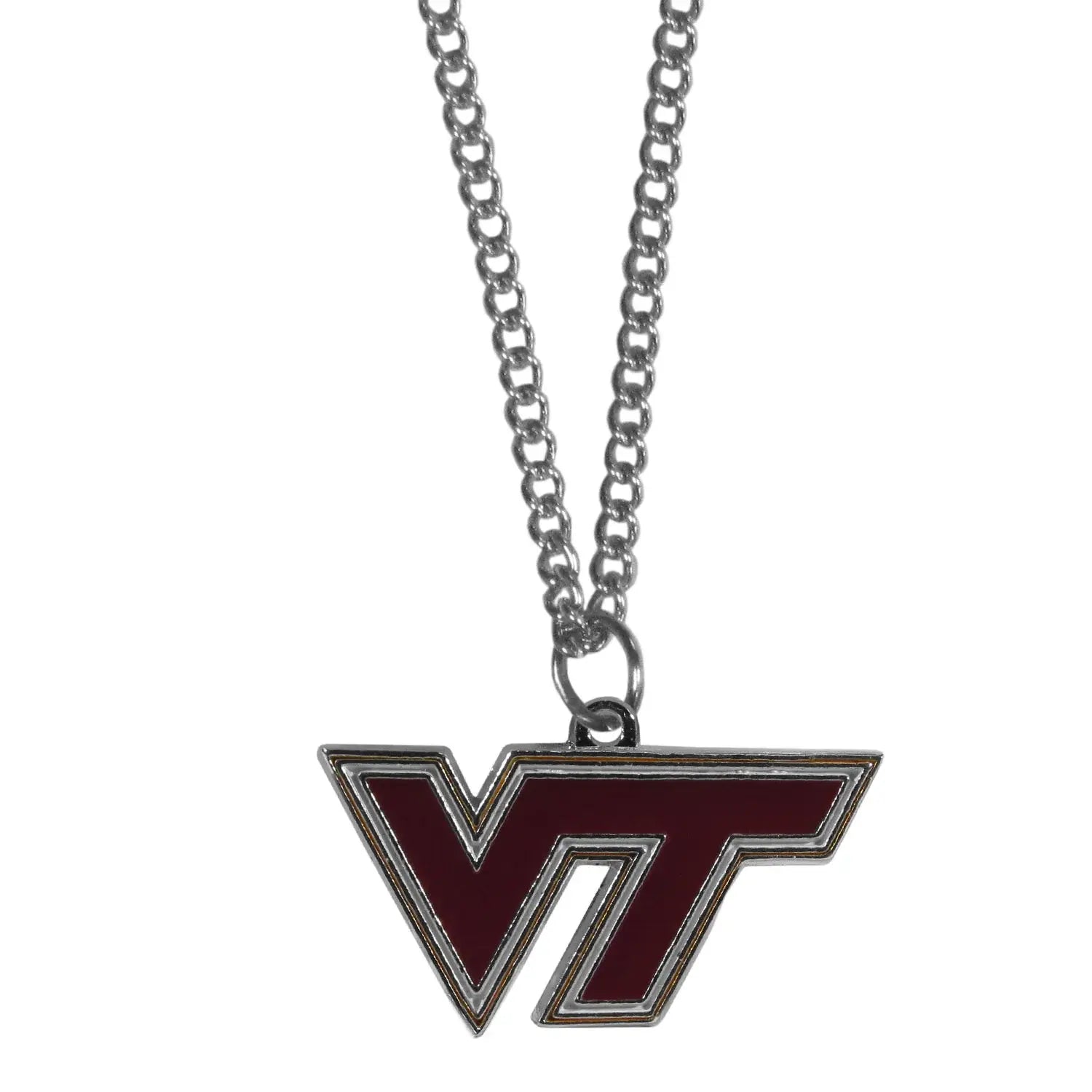 Virginia Tech Hokies Chain Necklace with Small Charm - Virginia Tech Hokies - Flyclothing LLC