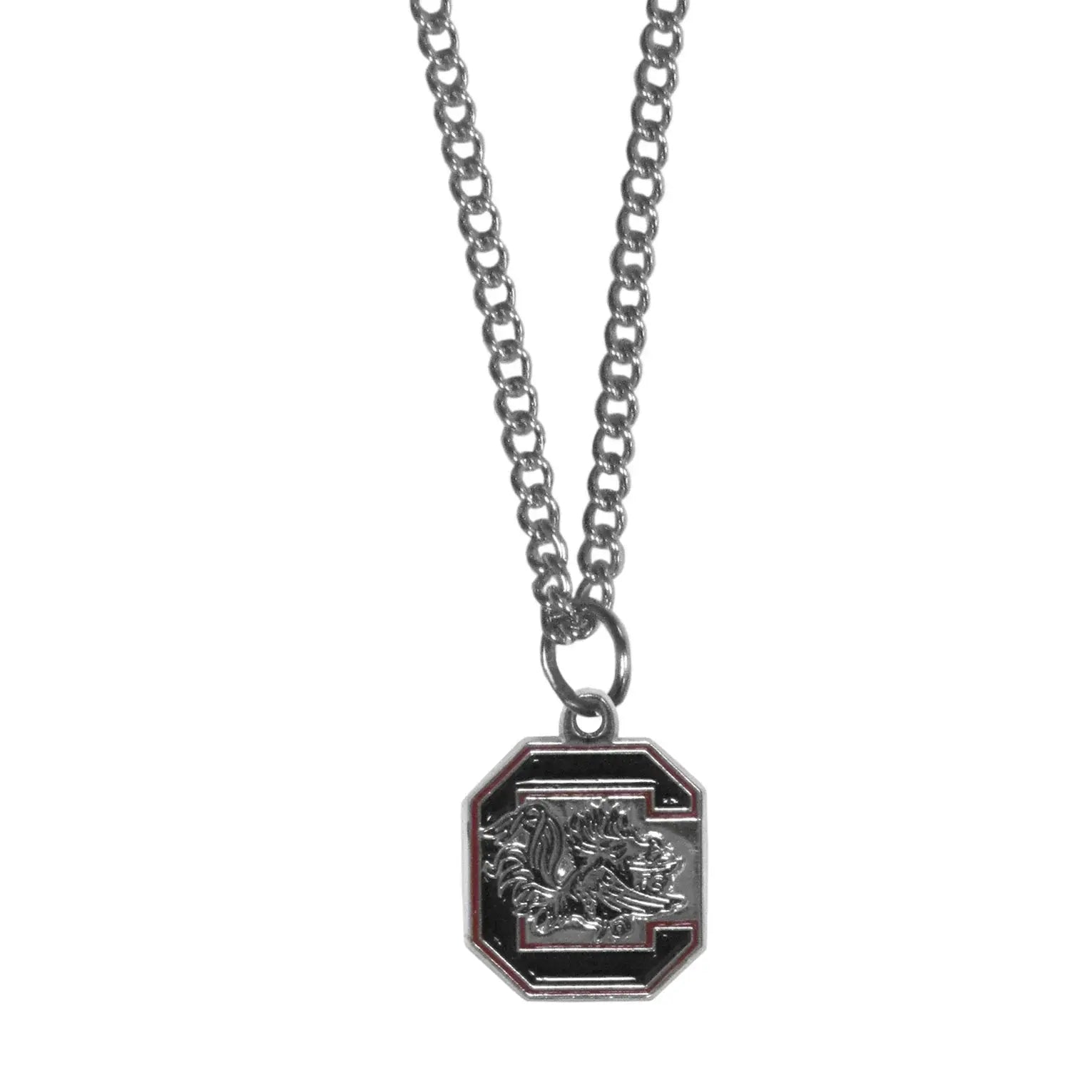 S. Carolina Gamecocks Chain Necklace with Small Charm - S. Carolina Gamecocks - Flyclothing LLC