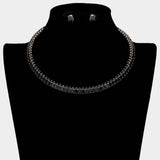 Marquise Stone Cluster Evening Choker Necklace - Madeline Love - Flyclothing LLC