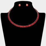 Marquise Stone Cluster Evening Choker Necklace - Madeline Love - Flyclothing LLC
