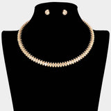 Marquise Stone Cluster Evening Choker Necklace - Madeline Love - Flyclothing LLC