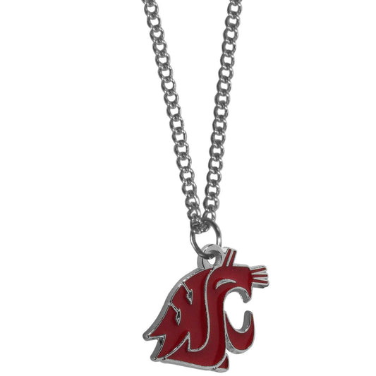 Washington St. Cougars Chain Necklace with Small Charm - Washington St. Cougars - Flyclothing LLC