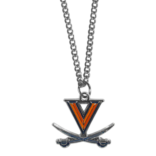 Virginia Cavaliers Chain Necklace with Small Charm - Virginia Cavaliers - Flyclothing LLC