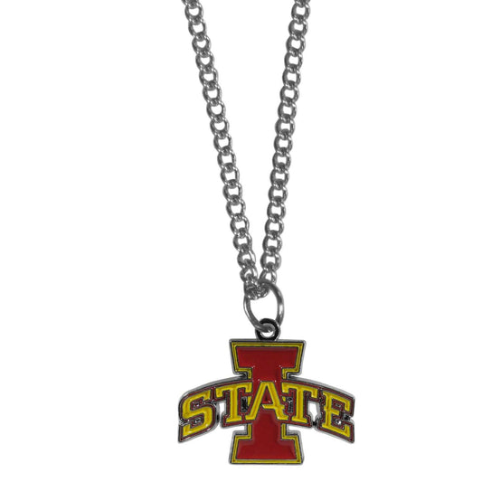Iowa St. Cyclones Chain Necklace with Small Charm - Iowa St. Cyclones - Flyclothing LLC