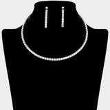 Rhinestone Evening Choker Necklace - Madeline Love - Flyclothing LLC