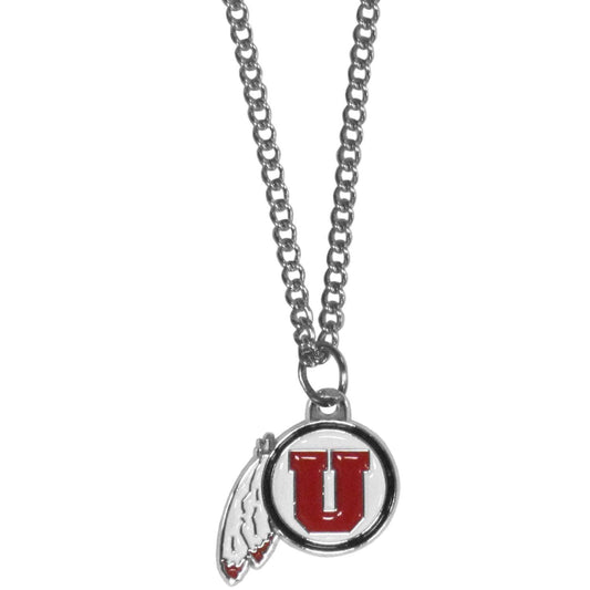 Utah Utes Chain Necklace with Small Charm - Utah Utes - Flyclothing LLC