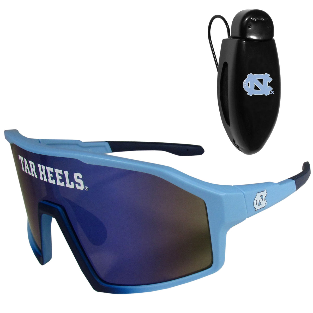 N. Carolina Tar Heels Shield Sunglasses with Visor Clip