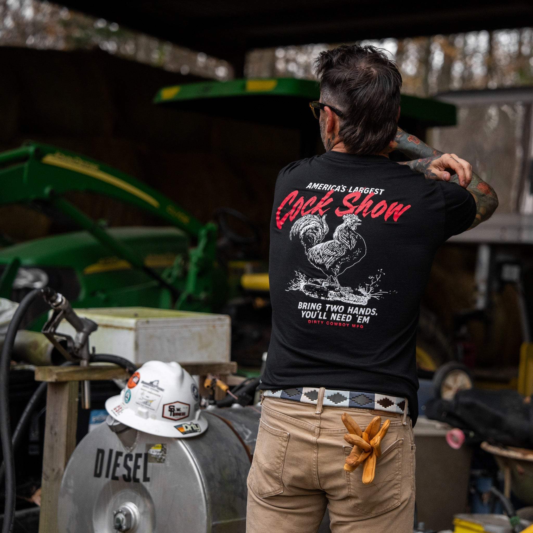 America's Largest Cock Show Men's T-Shirt - DIRTY COWBOY USA - Flyclothing LLC