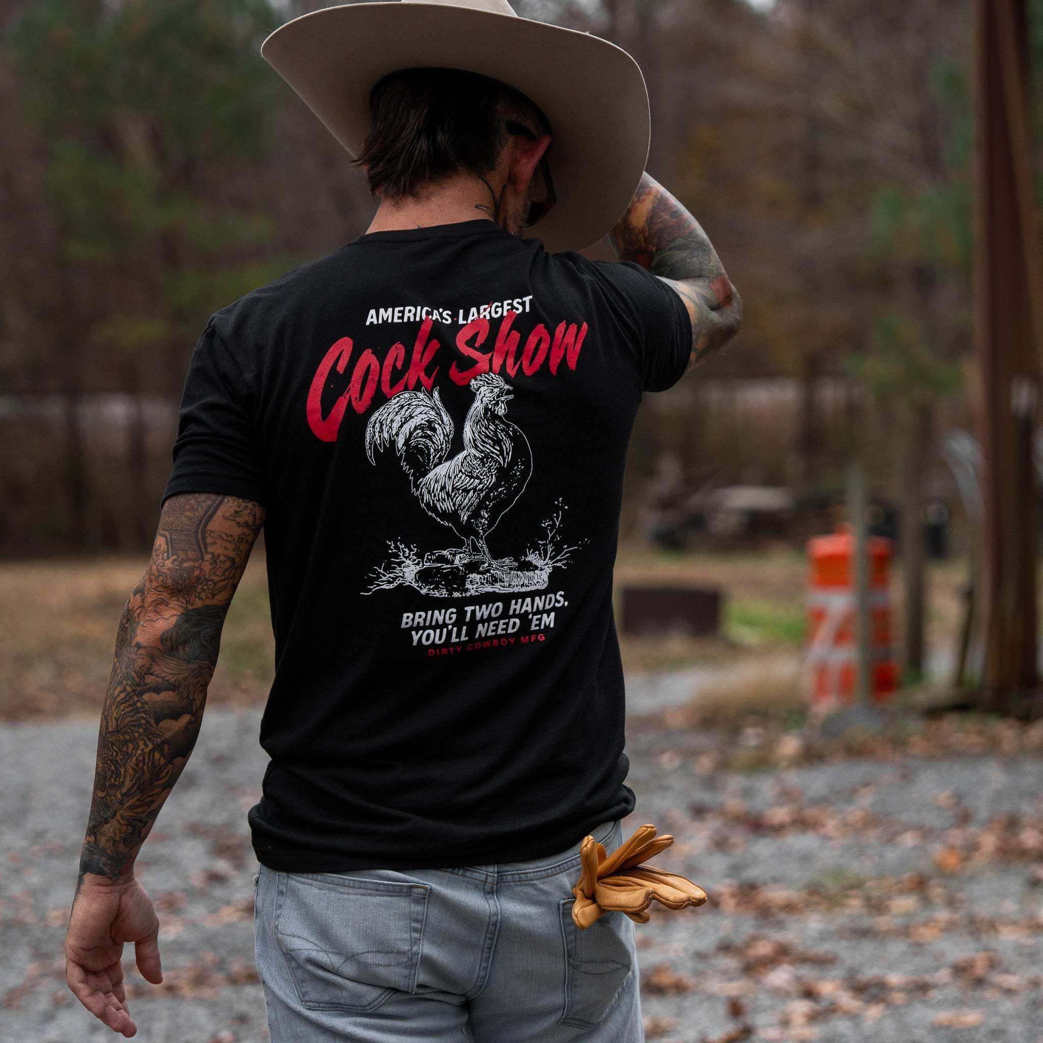 America's Largest Cock Show Men's T-Shirt - DIRTY COWBOY USA - Flyclothing LLC