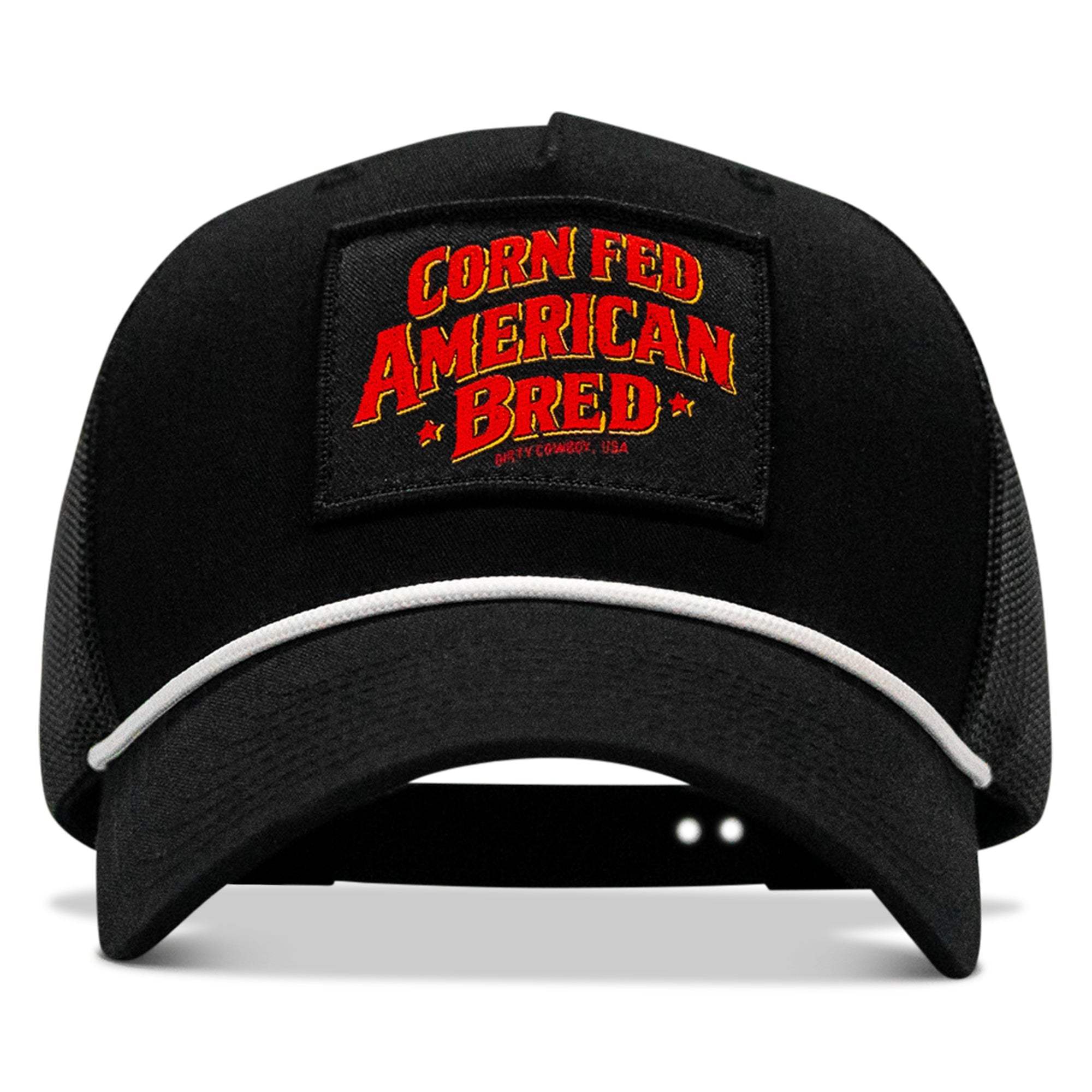 Corn Fed. American Bred. Patch Rope Snapback Hat - DIRTY COWBOY USA - Flyclothing LLC