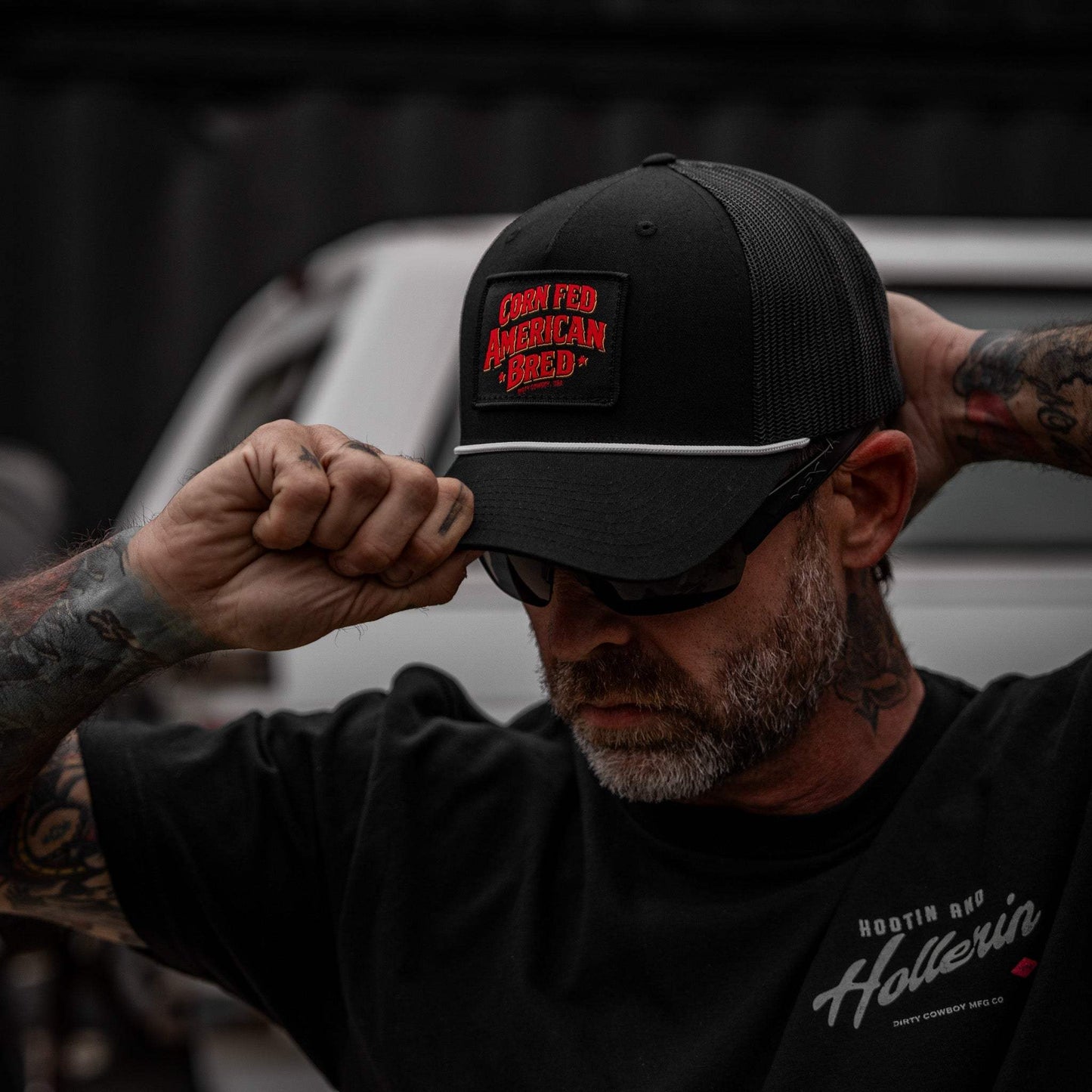 Corn Fed. American Bred. Patch Rope Snapback Hat - DIRTY COWBOY USA - Flyclothing LLC