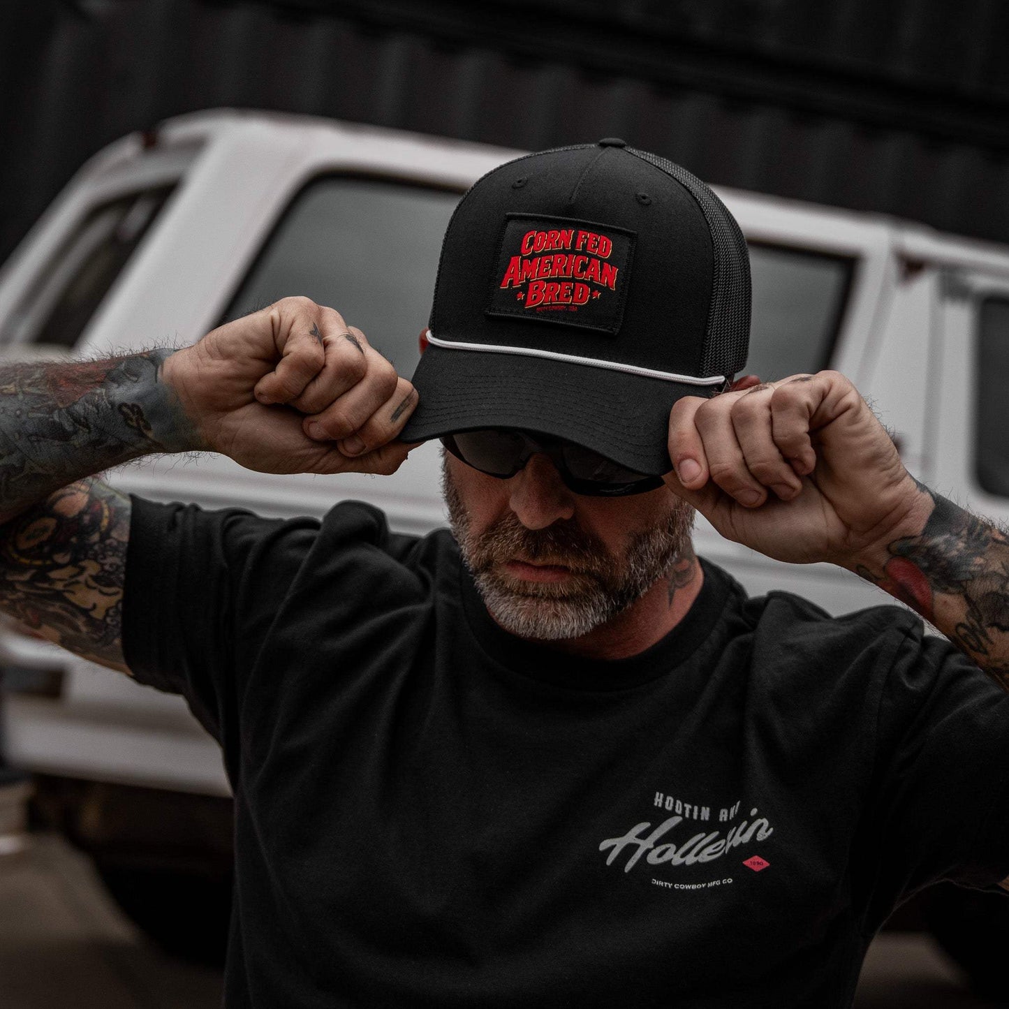 Corn Fed. American Bred. Patch Rope Snapback Hat - DIRTY COWBOY USA - Flyclothing LLC