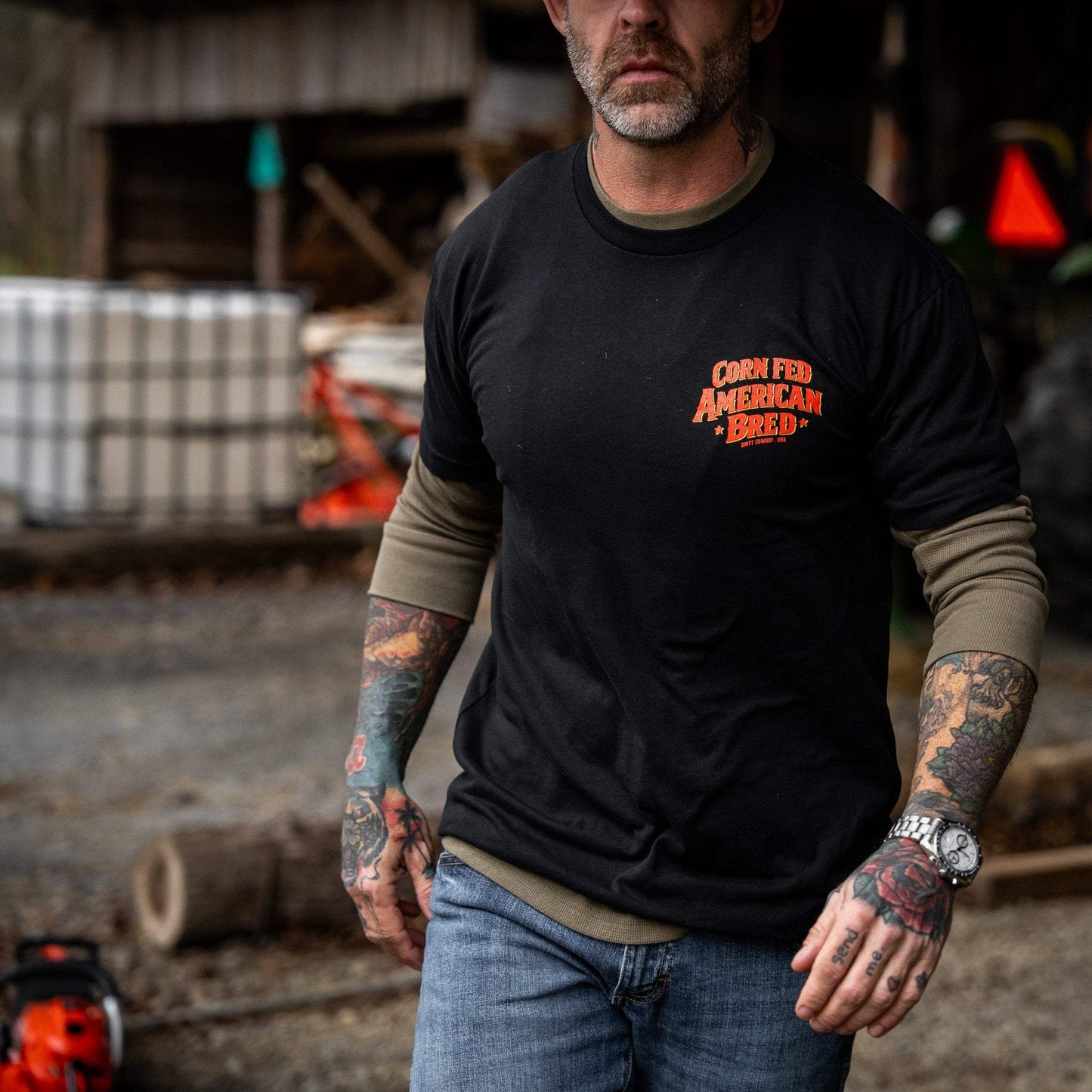 Corn Fed. American Bred Men's T-Shirt - DIRTY COWBOY USA - Flyclothing LLC