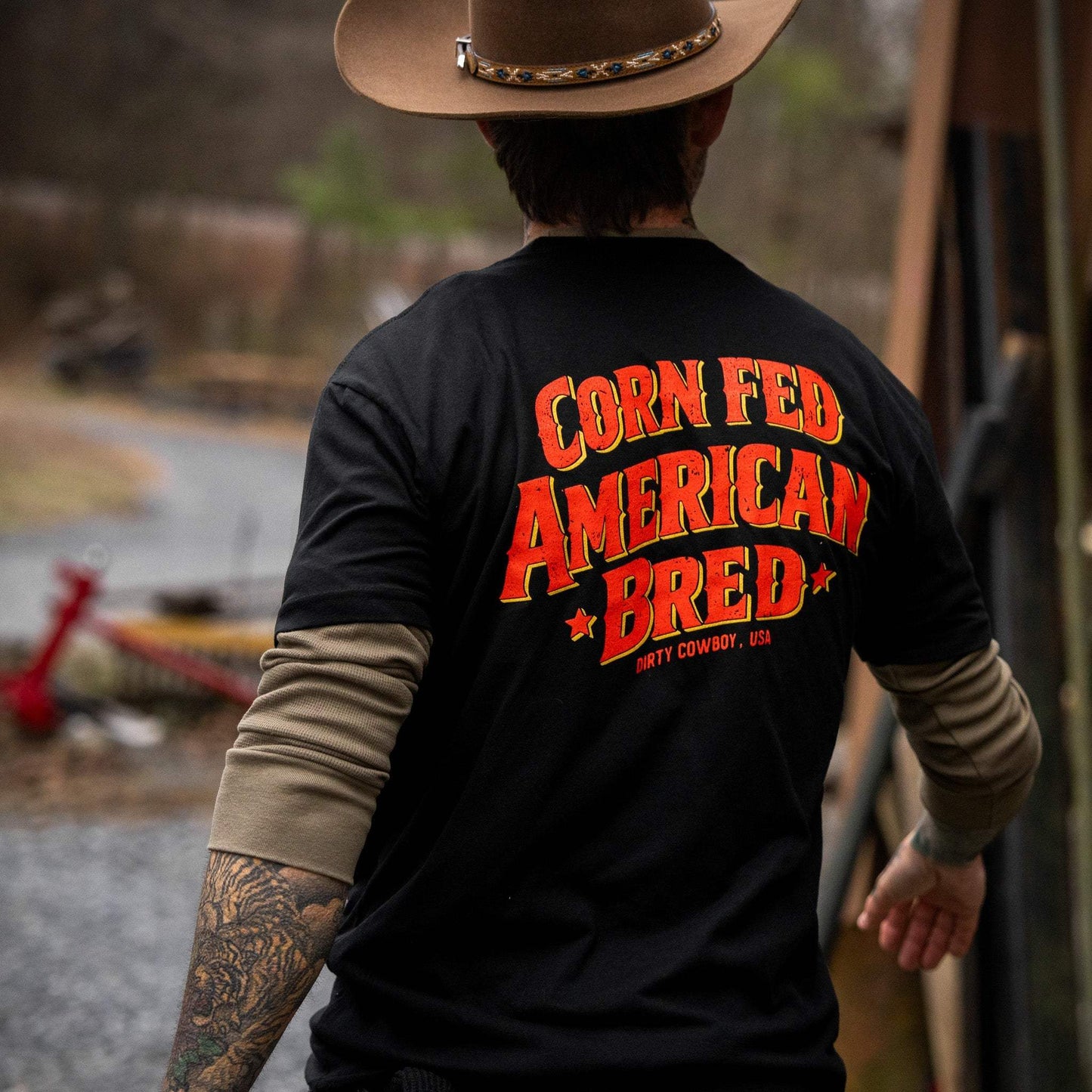 Corn Fed. American Bred Men's T-Shirt - DIRTY COWBOY USA - Flyclothing LLC