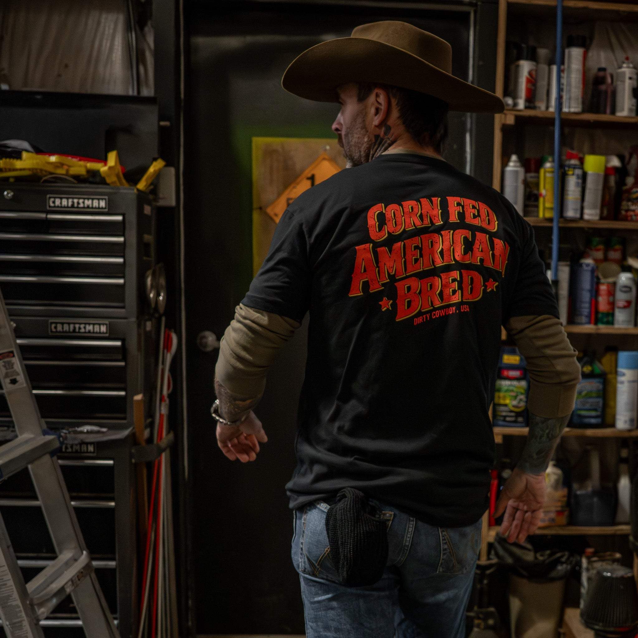 Corn Fed. American Bred Men's T-Shirt - DIRTY COWBOY USA - Flyclothing LLC