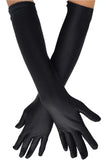 Daisy Corsets Black Satin Gloves - Long - Daisy Corsets