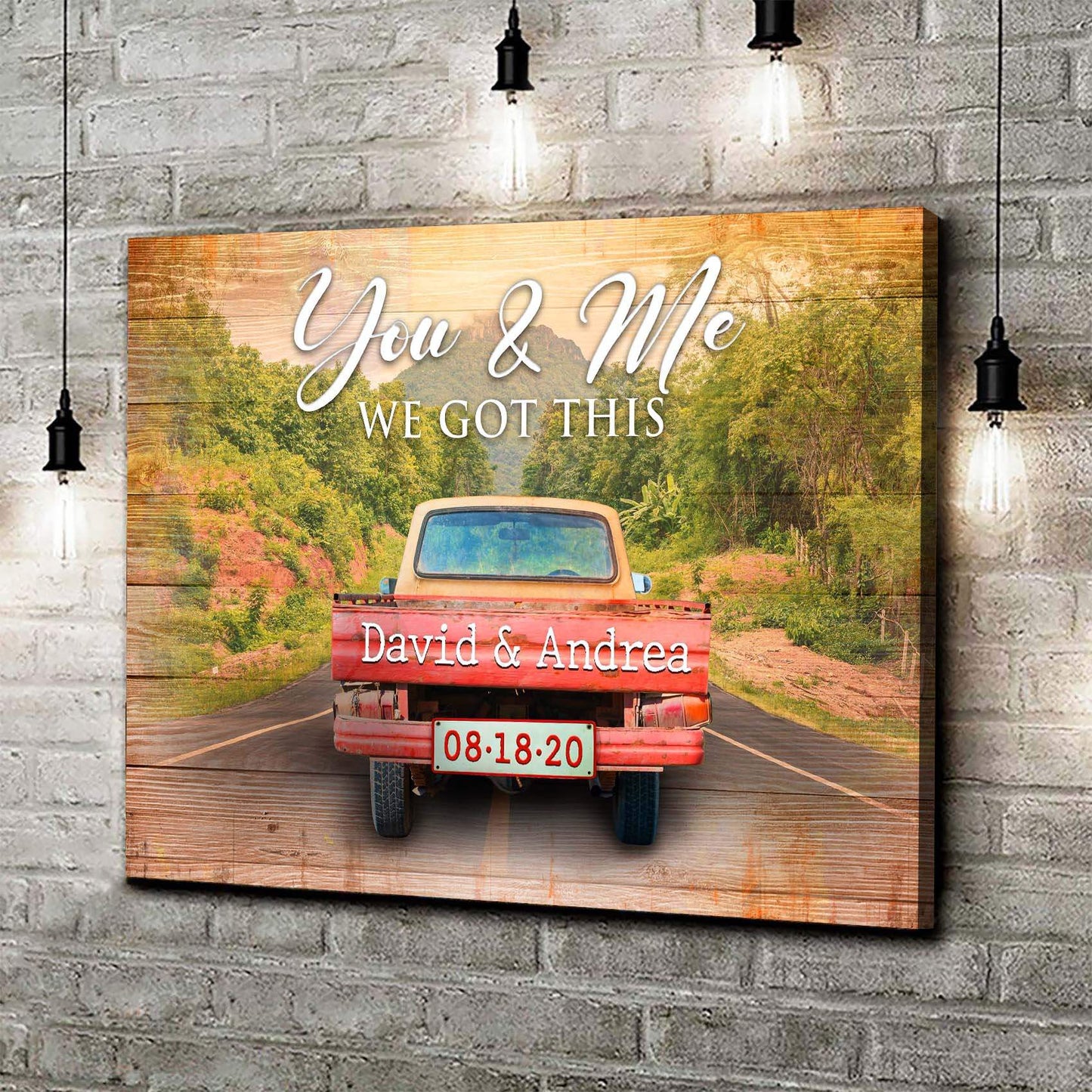 We Got This Couple Red Truck Sign - Tailored Canvases - Flyclothing LLC