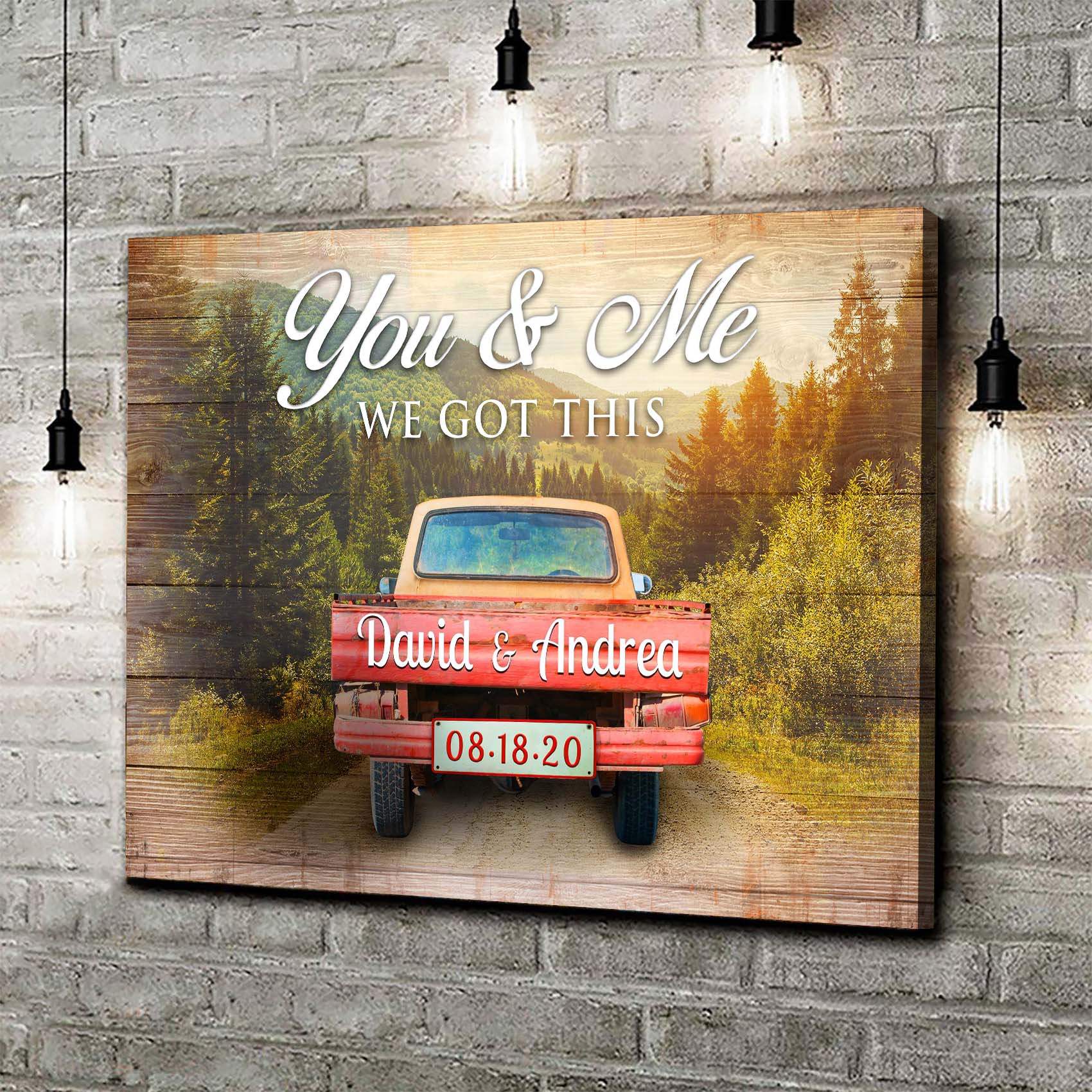 We Got This Couple Red Truck Sign - Tailored Canvases - Flyclothing LLC
